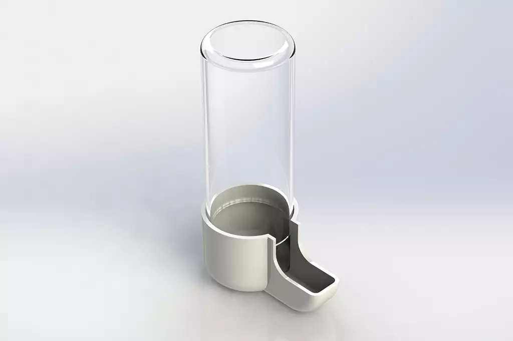 Solidworks 2023 - Automatic Bird Cage Water Drinker Free 3D print model