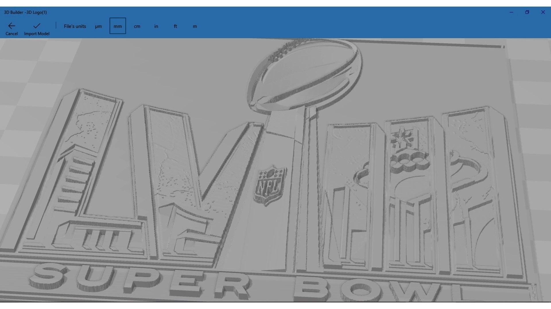 3D Logo Super Bowl LVIII 3D print model_1