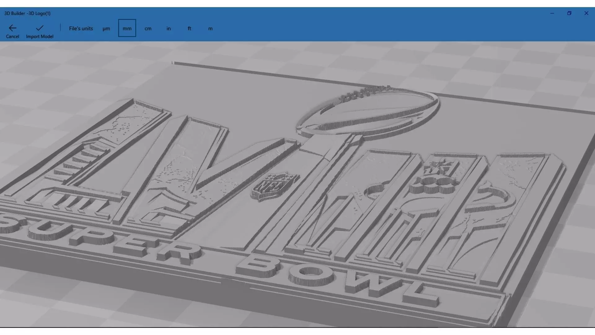 3D Logo Super Bowl LVIII 3D print model_0