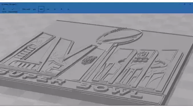 3D Logo Super Bowl LVIII 3D print model
