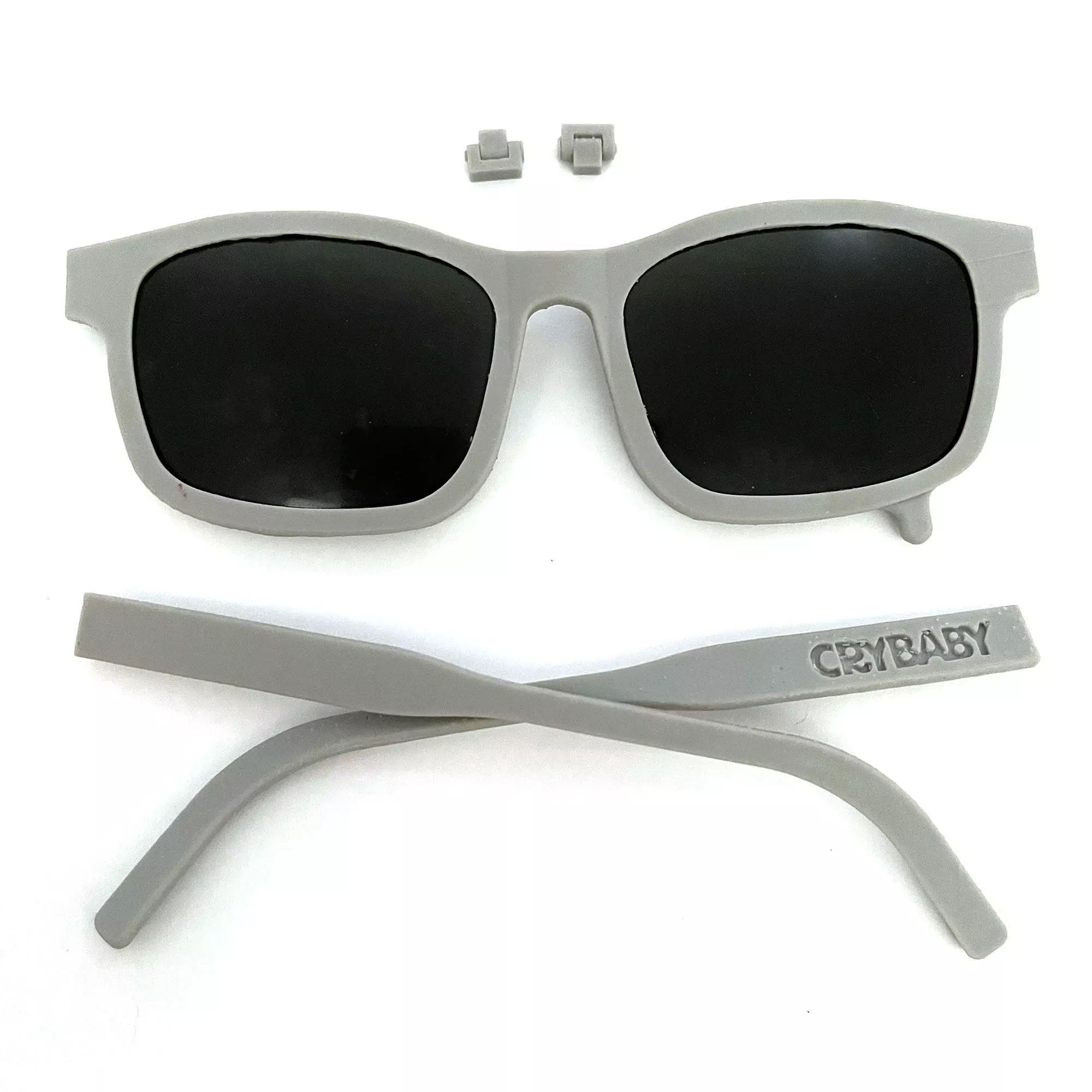 Crybaby Asymmetrical Sunglasses Royalty Free 3D Print Glasses 3D print model_0