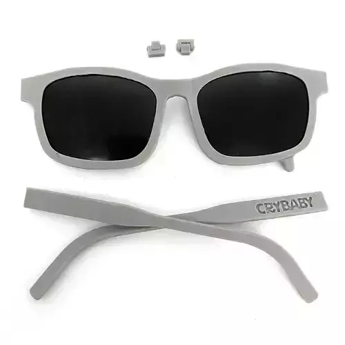 Crybaby Asymmetrical Sunglasses Royalty Free 3D Print Glasses 3D print model Crybaby Asymmetrical Sunglasses Royalty Free 3D Print Glasses 3D print model