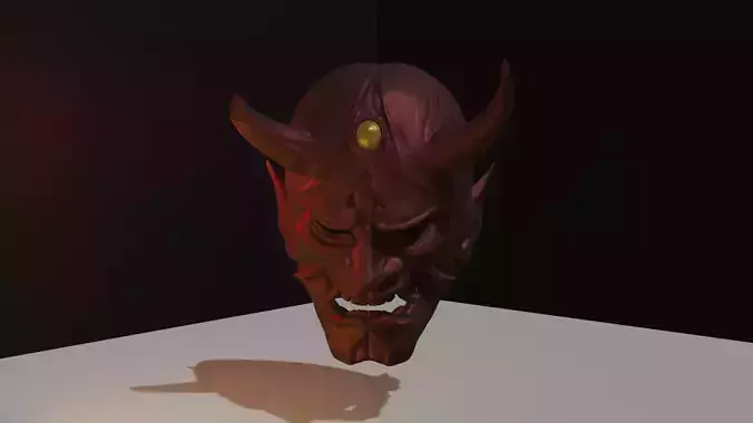 ONI MASK WITH THREE EYES 3D print model