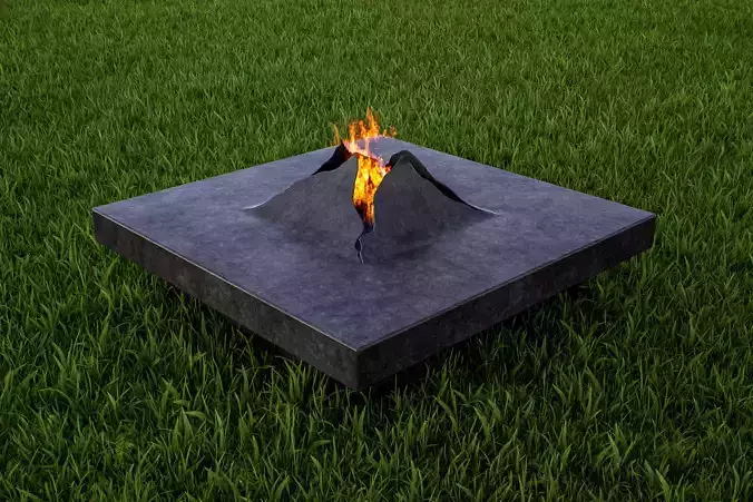 CastIron Fireplace 3D Model Design for Interior exterior