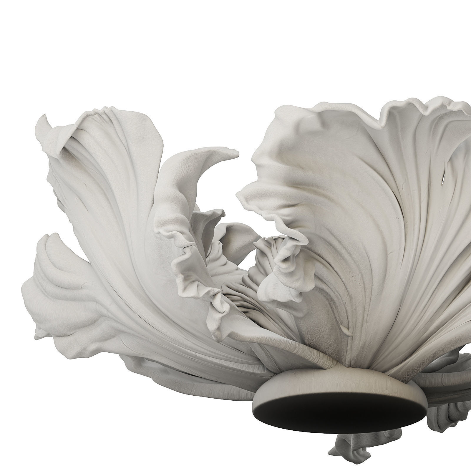 Gypsum flower 3D model_3