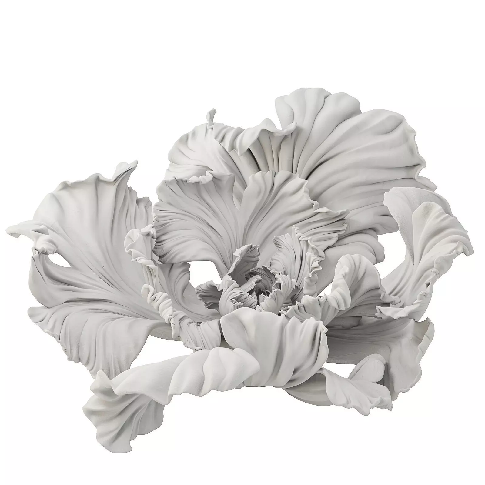 Gypsum flower 3D model_0