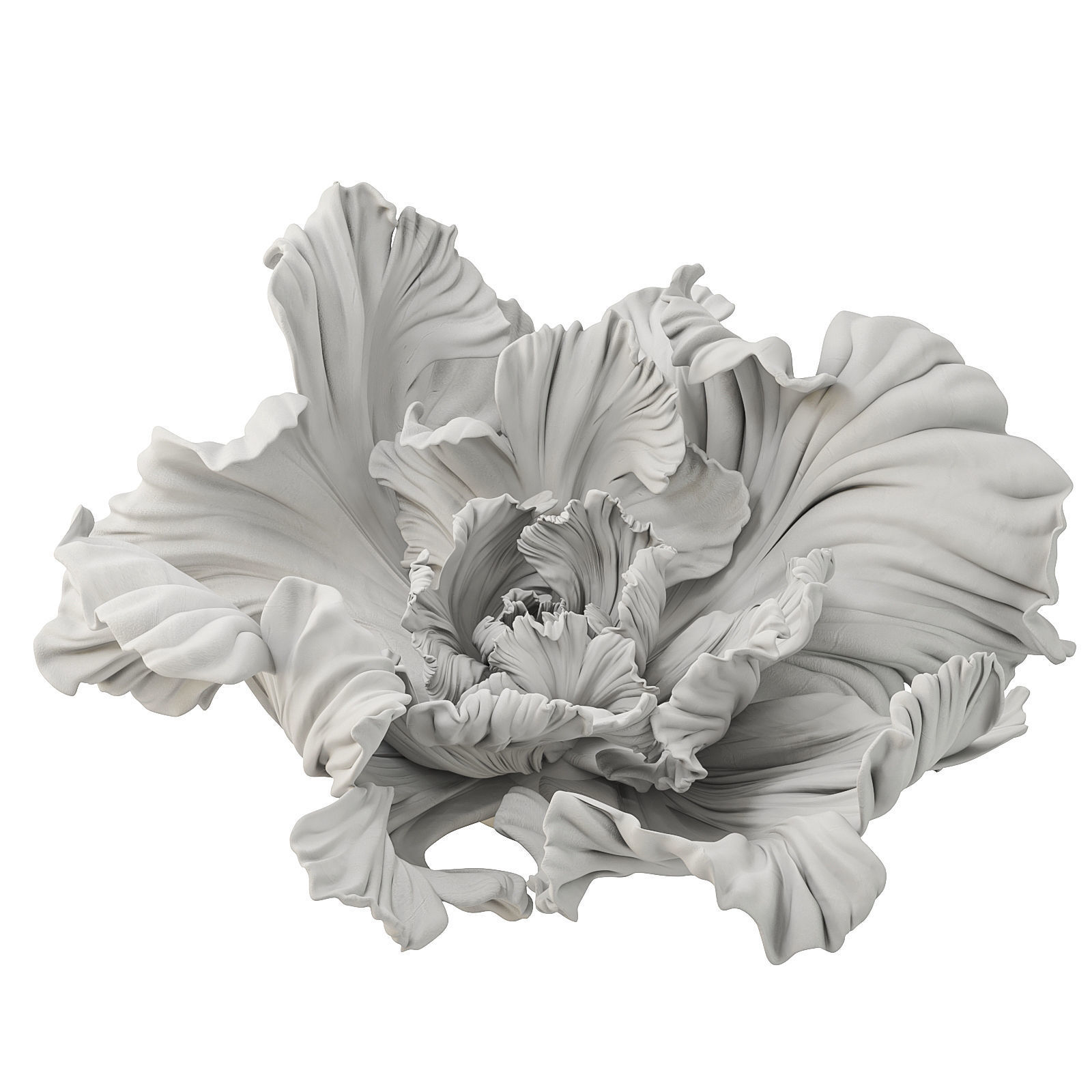Gypsum flower 3D model_1