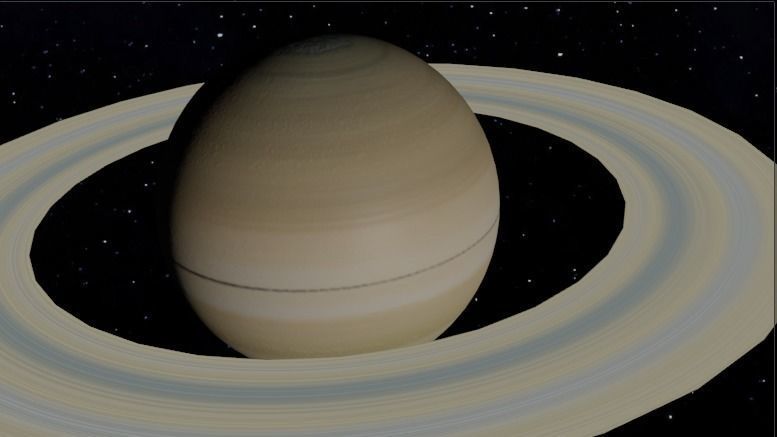 Exploring the Grandeur of Saturn  A Blender Representation Low-poly 3D model_1