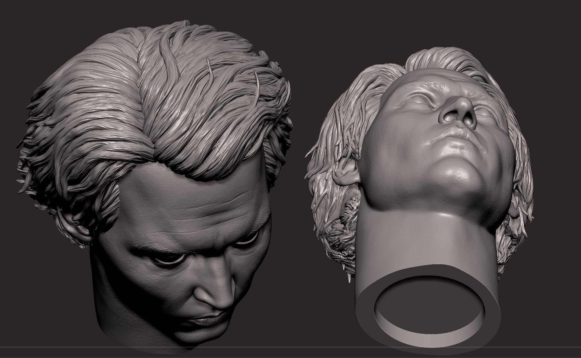 Johnny Depp- Ichabod Crane Head 3D print model_7