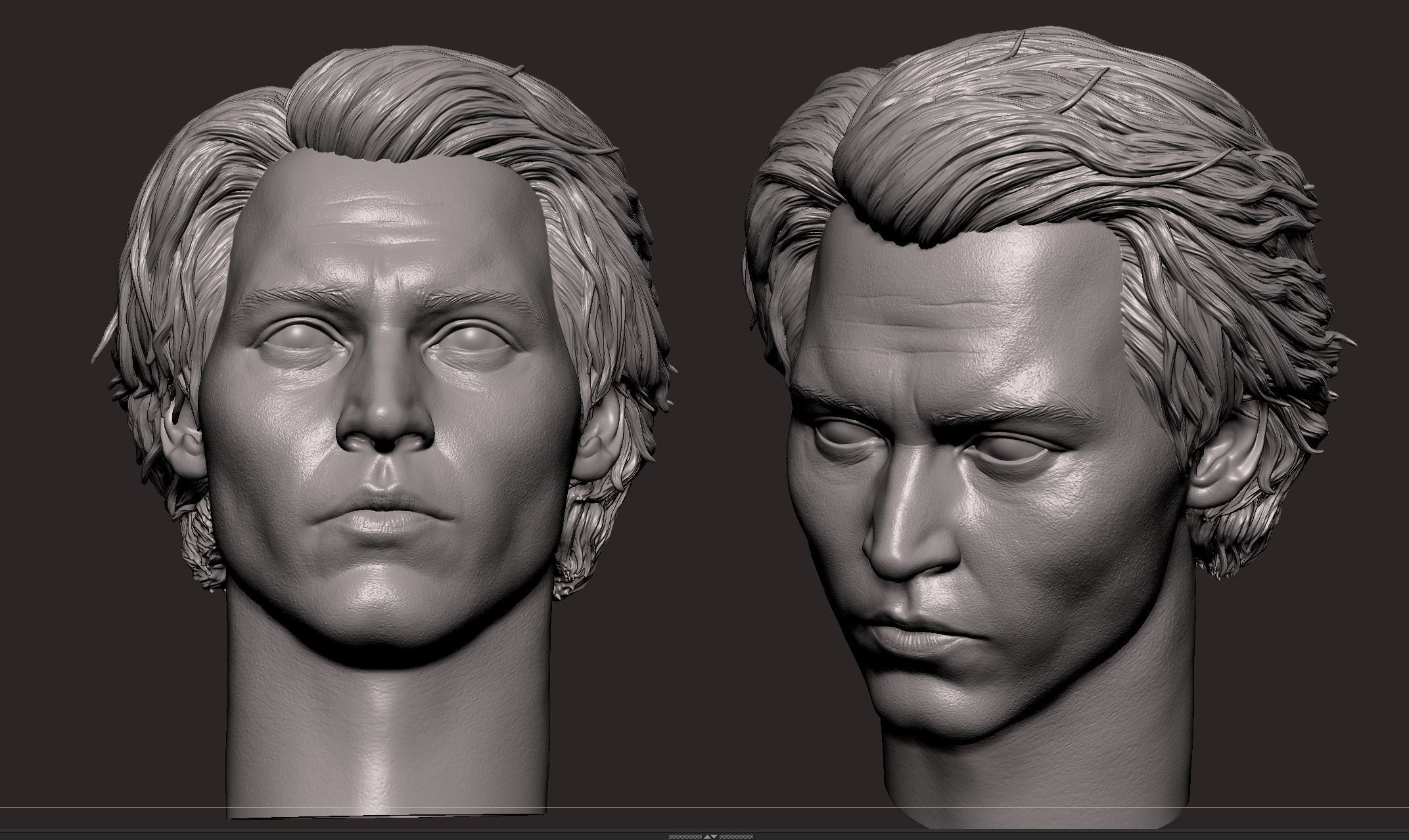 Johnny Depp- Ichabod Crane Head 3D print model_9