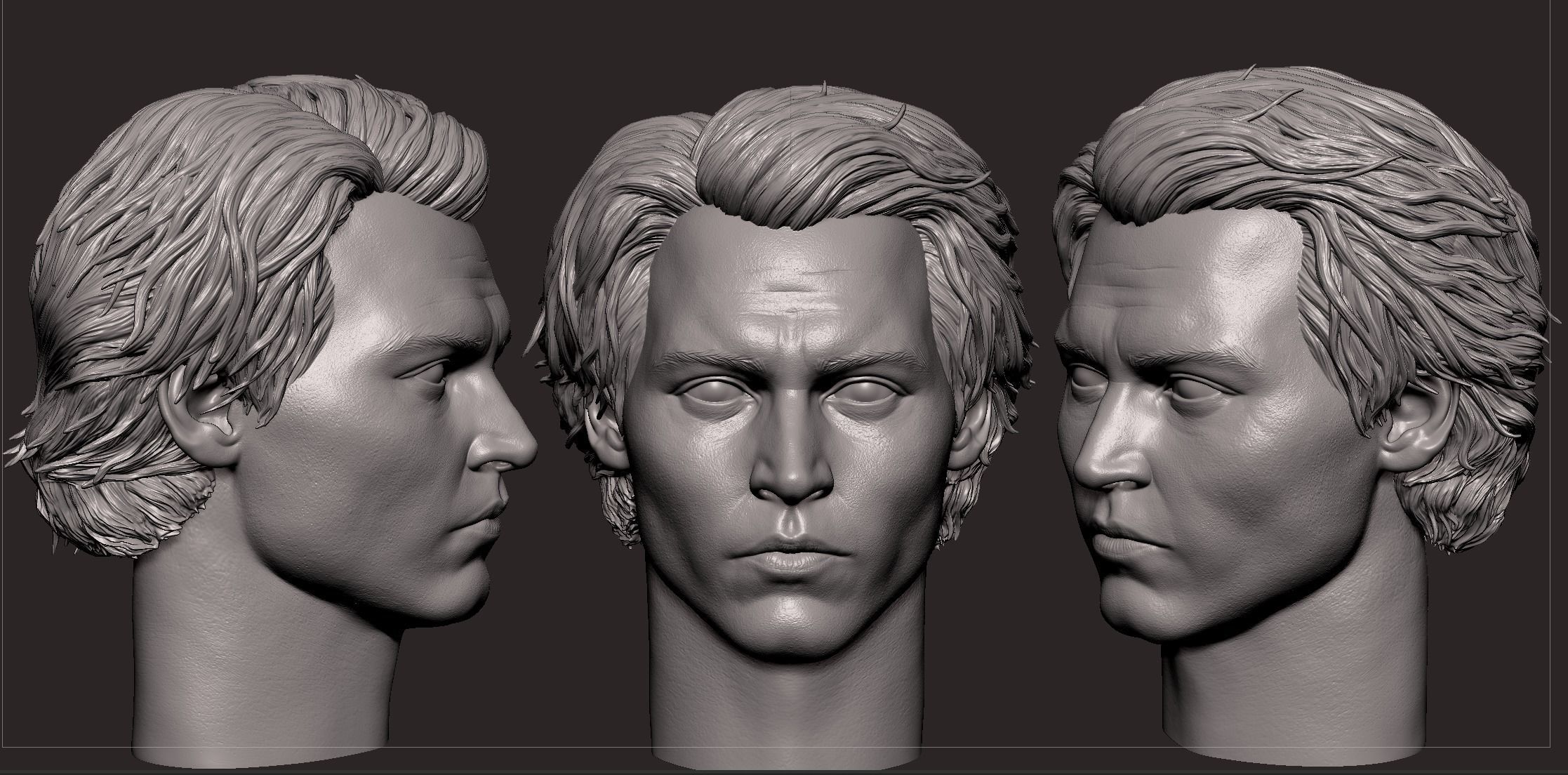 Johnny Depp- Ichabod Crane Head 3D print model_6