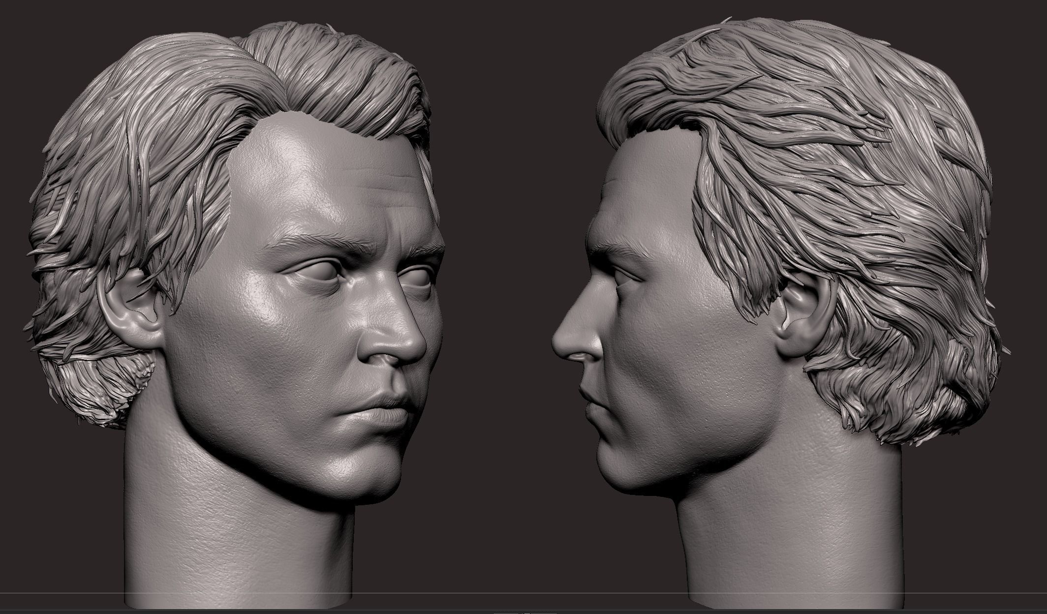 Johnny Depp- Ichabod Crane Head 3D print model_4