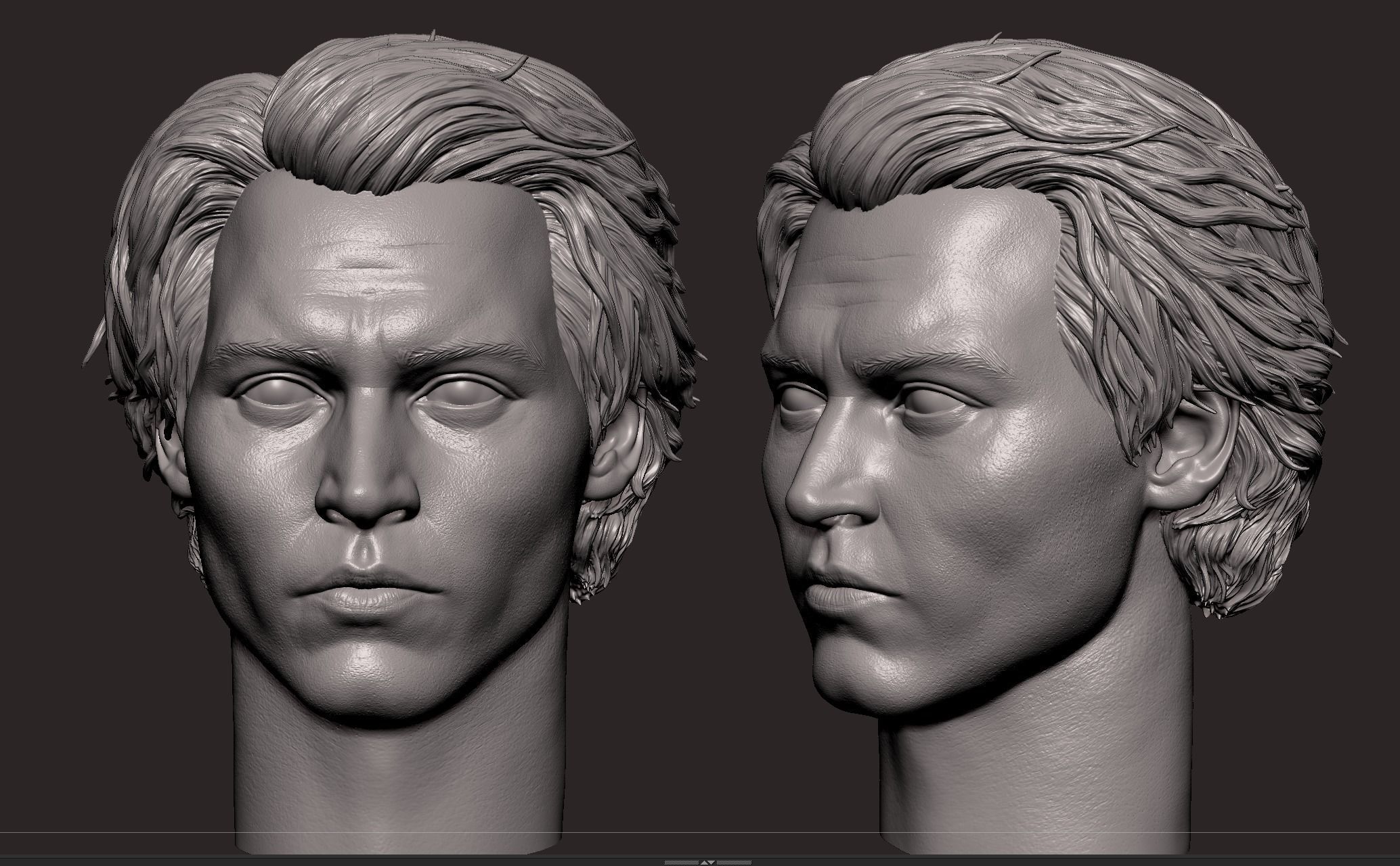Johnny Depp- Ichabod Crane Head 3D print model_3