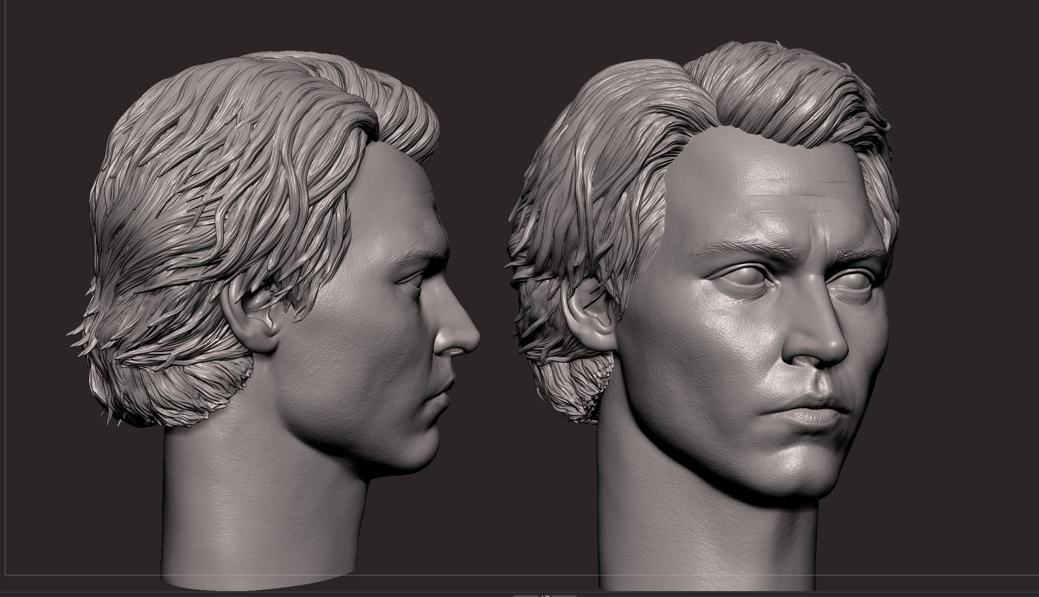 Johnny Depp- Ichabod Crane Head 3D print model_5