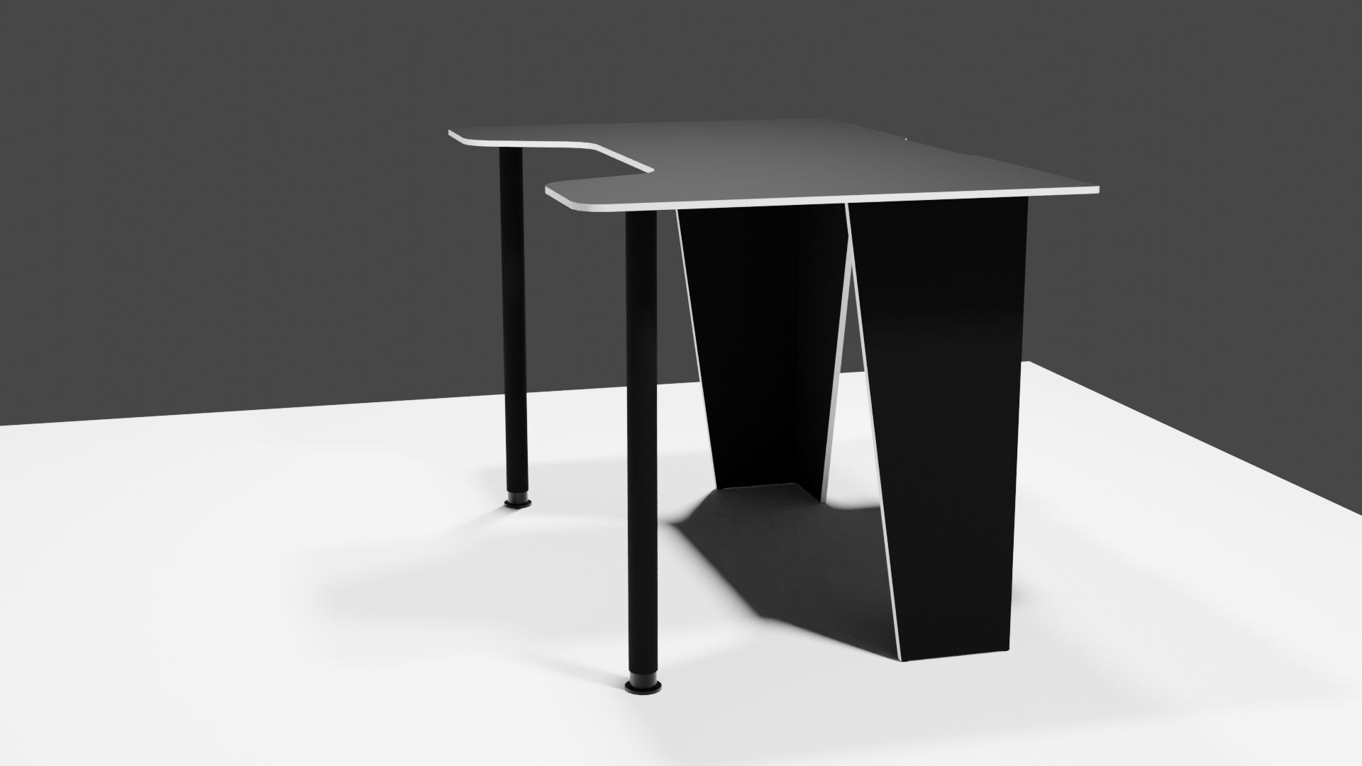 Simple gaming table Free low-poly 3D model_4