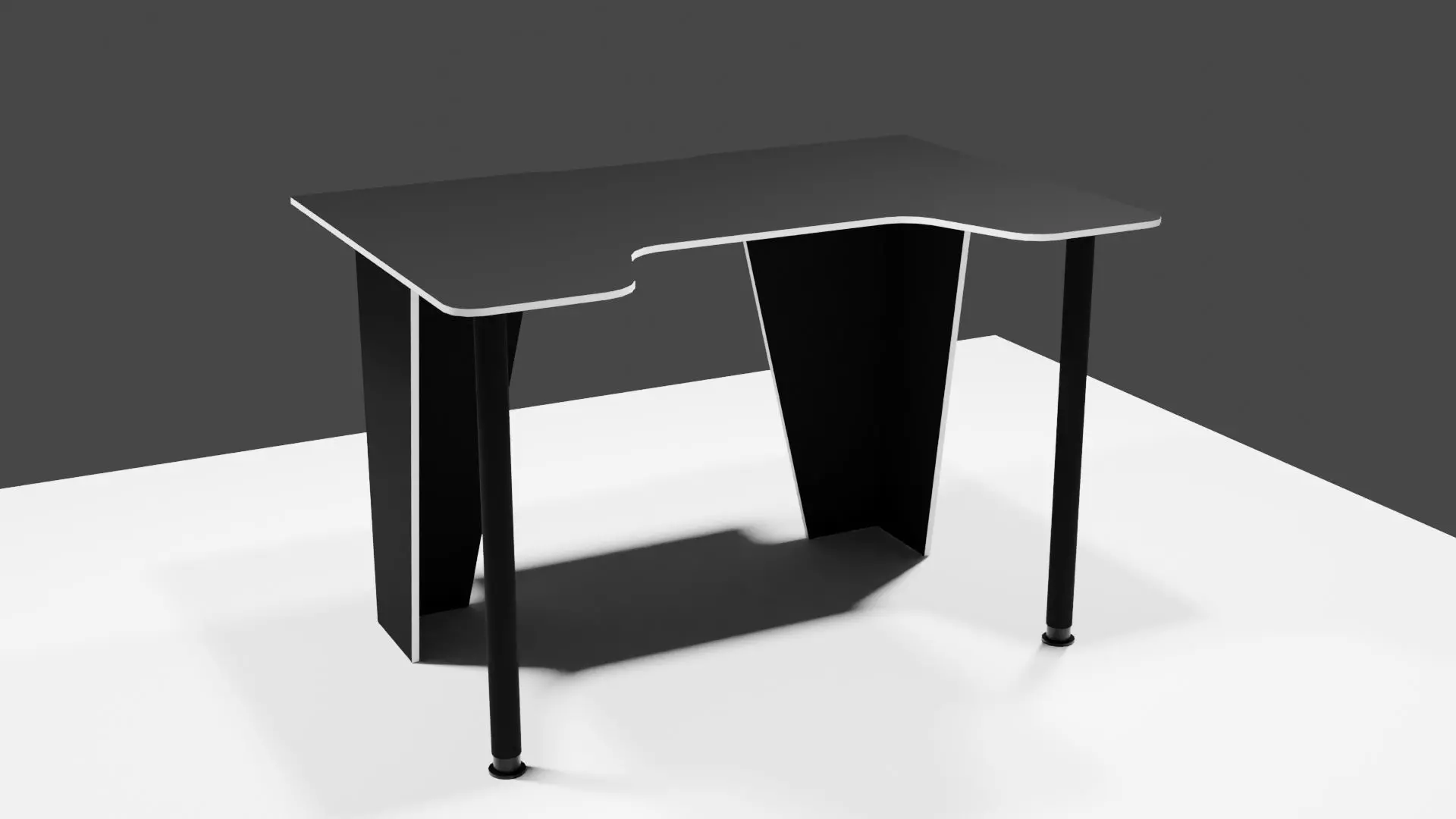 Simple gaming table Free low-poly 3D model_0