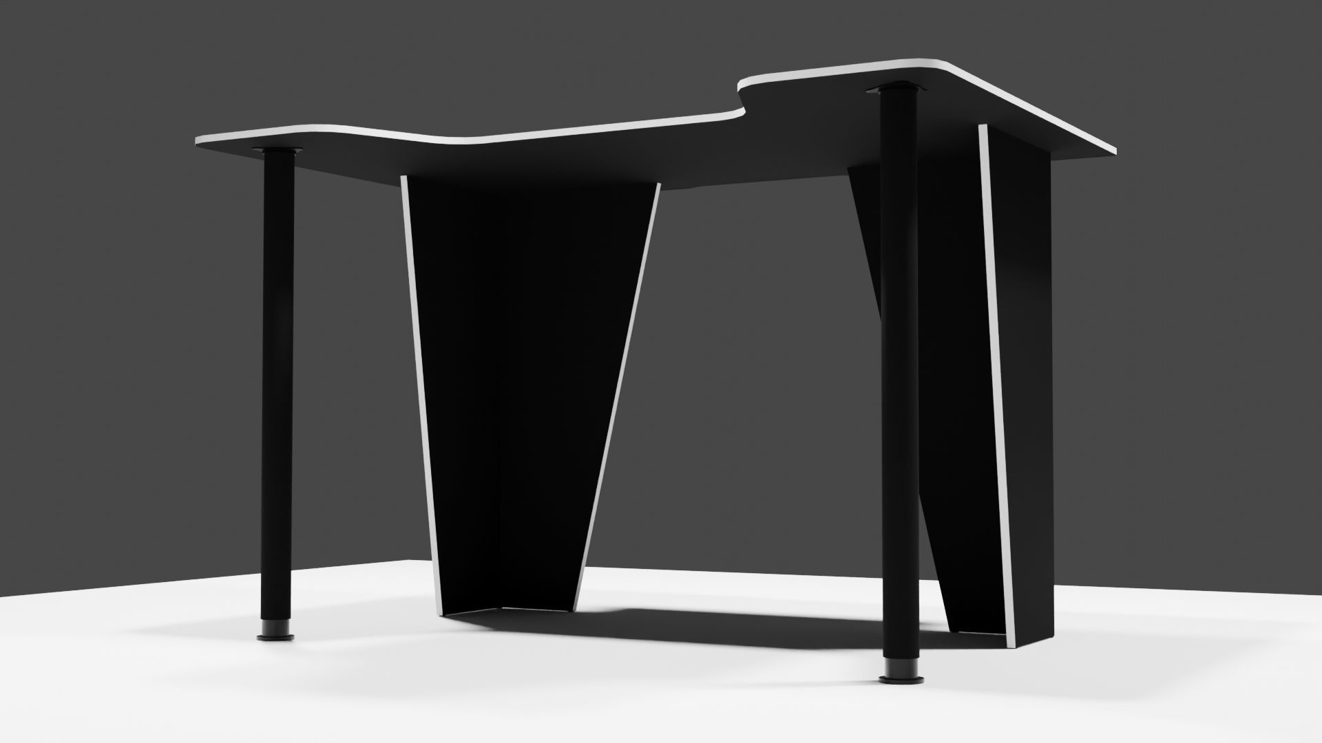 Simple gaming table Free low-poly 3D model_1