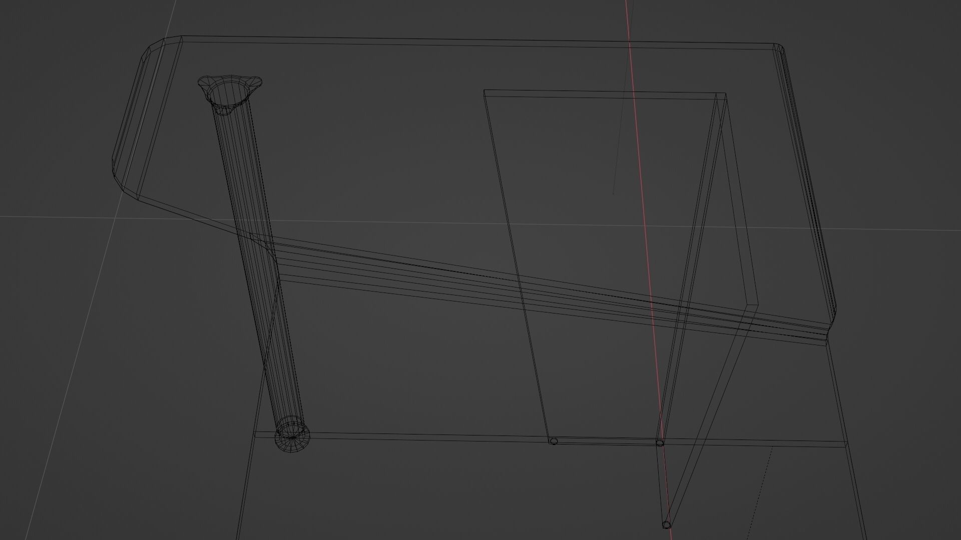 Simple gaming table Free low-poly 3D model_7