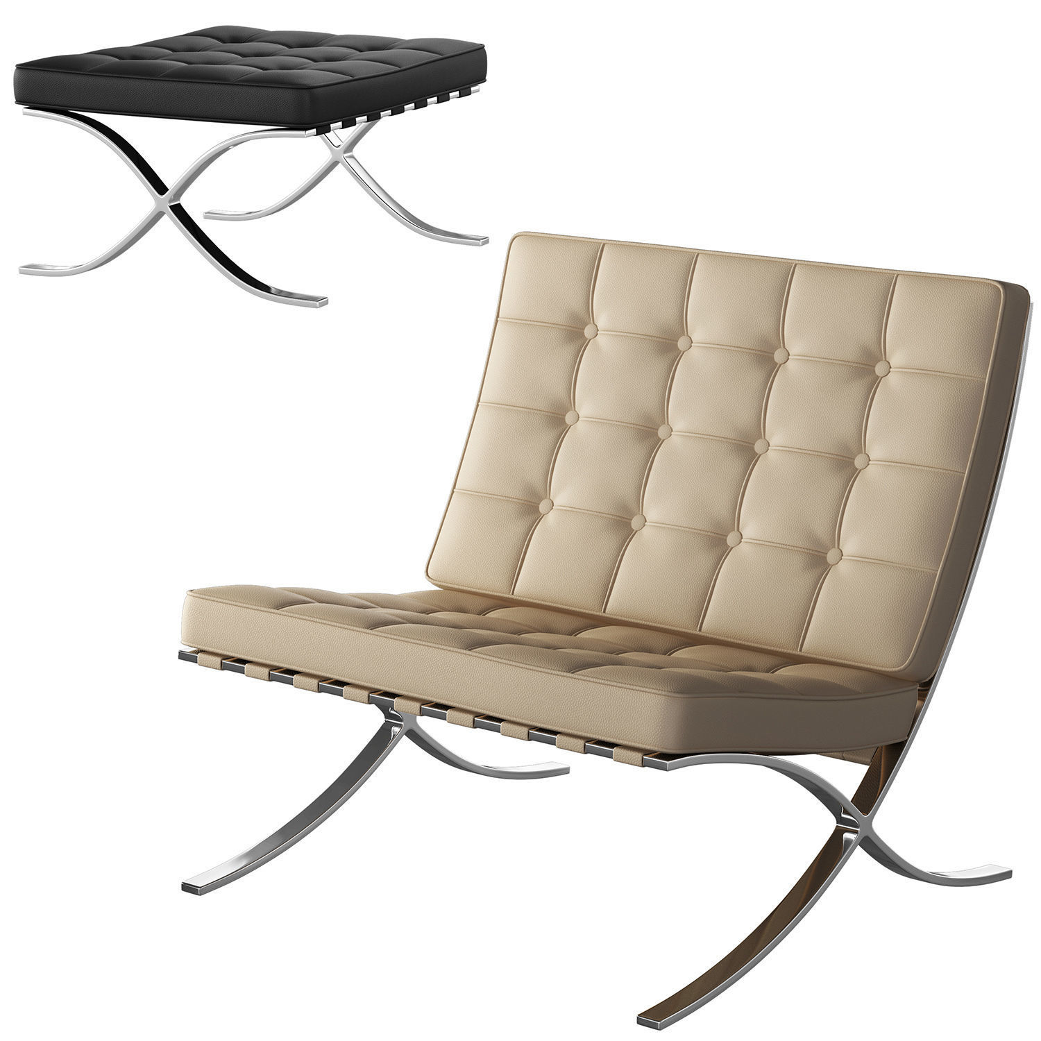 Collection of 4 branding armchairs and sofas _4