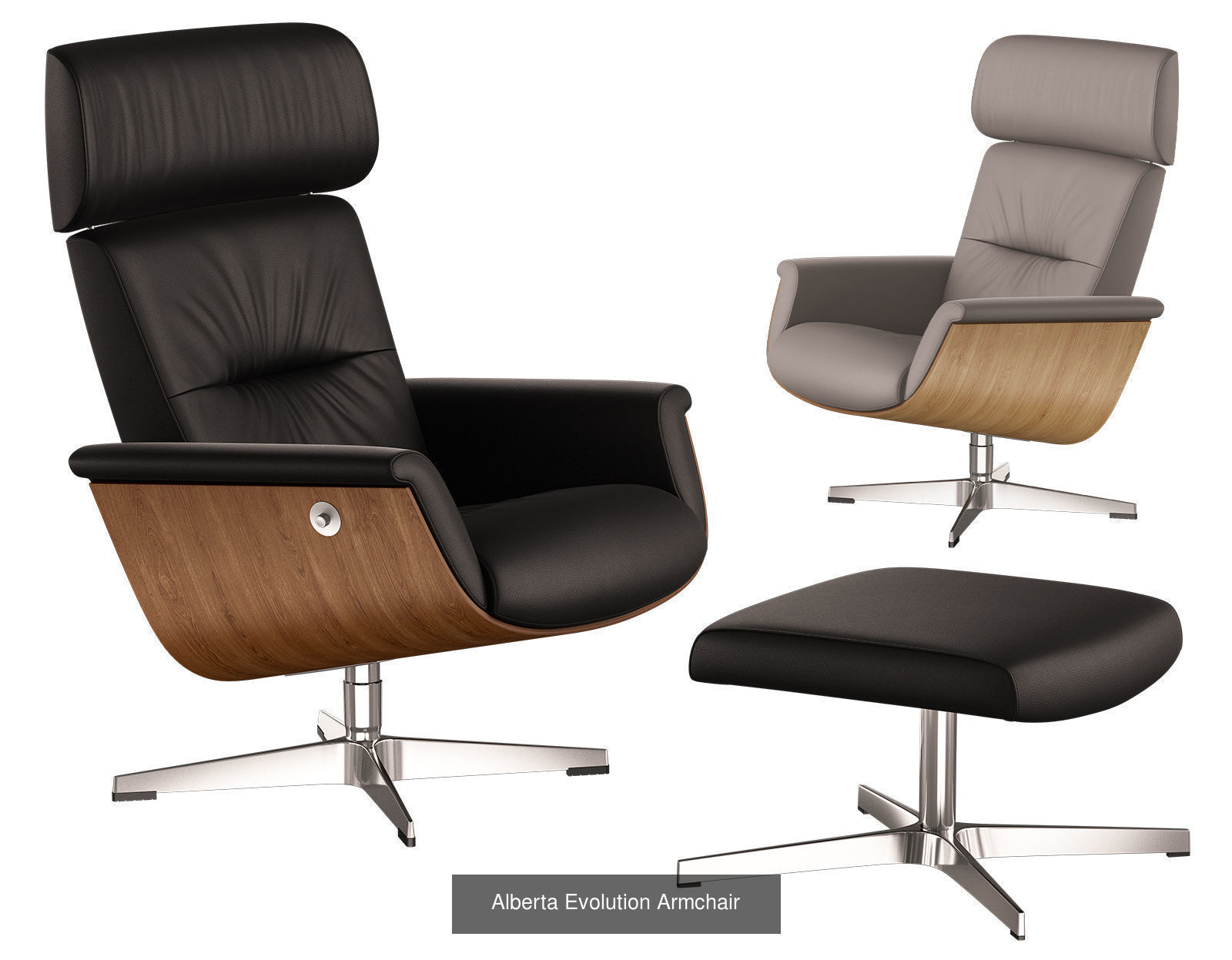 Collection of 4 branding armchairs and sofas _7