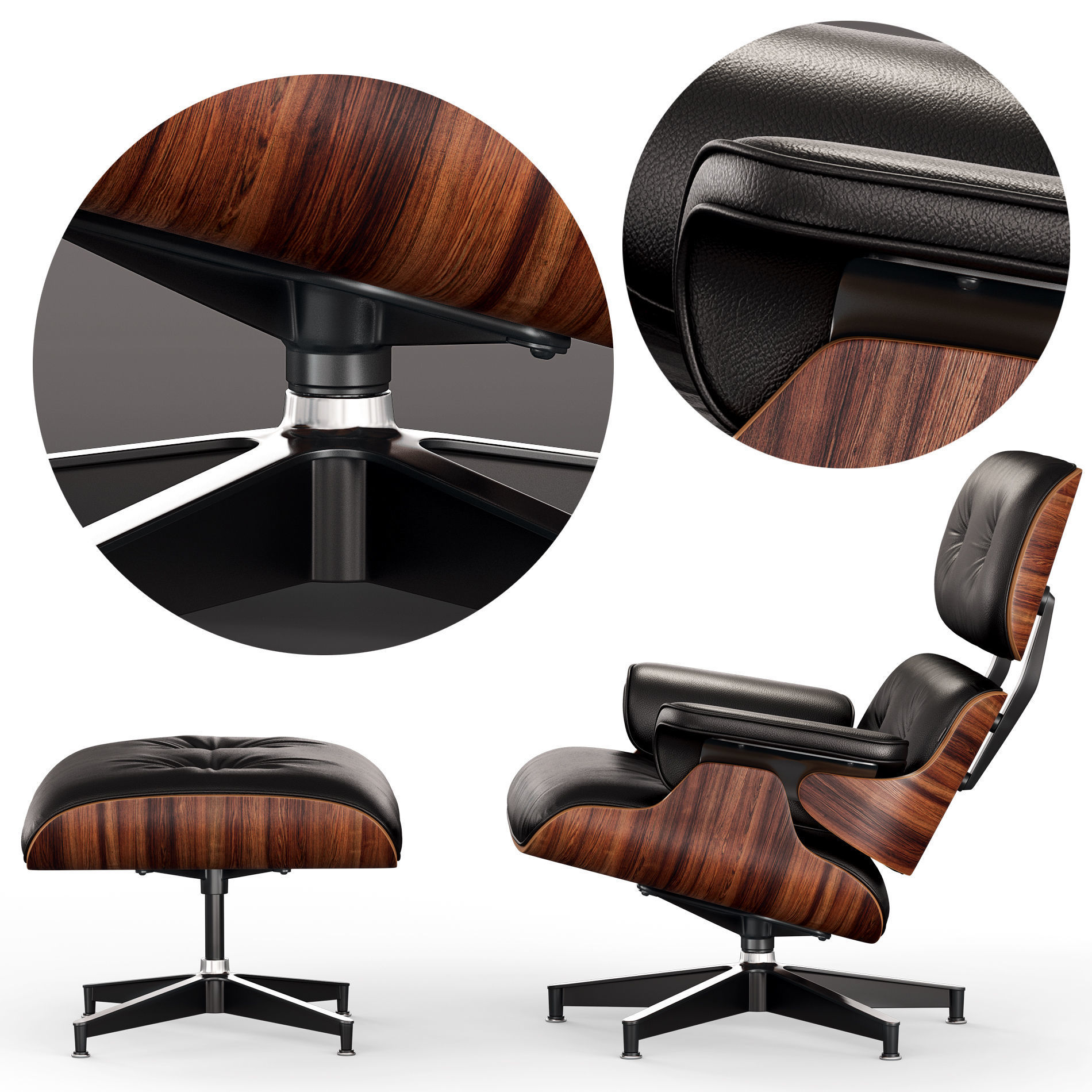 Collection of 4 branding armchairs and sofas _2