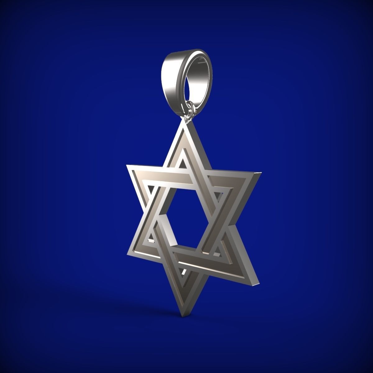 Star of David 3D print model_3