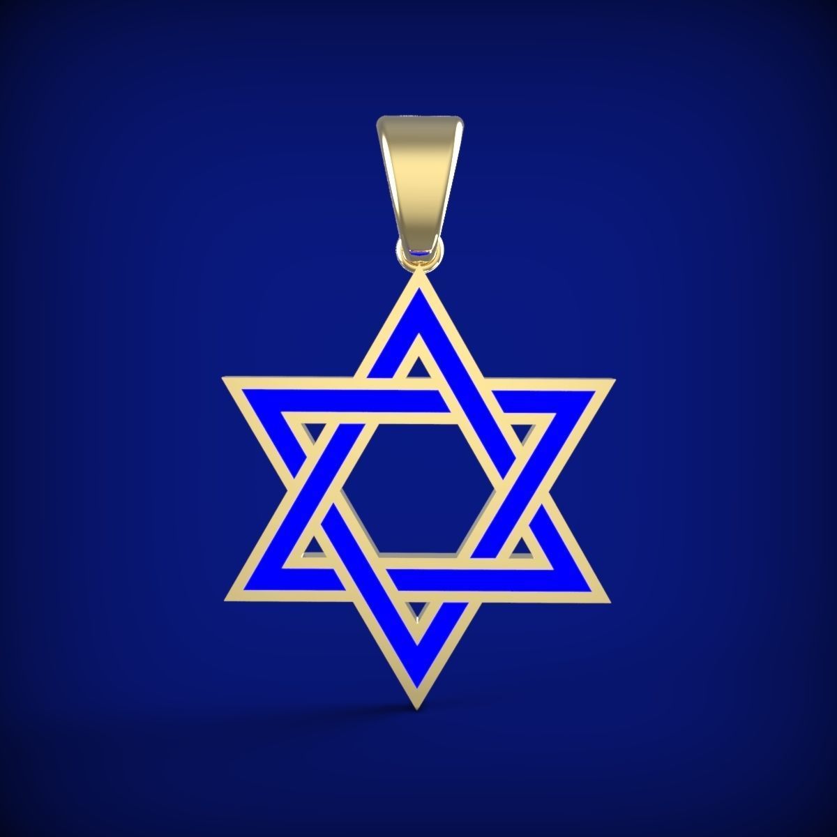 Star of David 3D print model_6