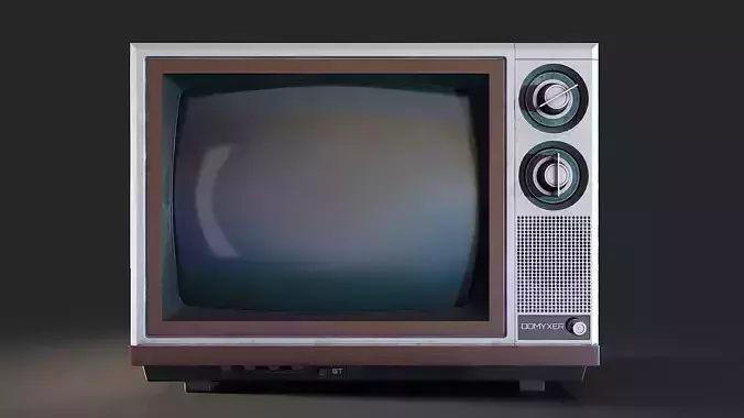 Retro TV 80S - LowPoly Low-poly 3D model