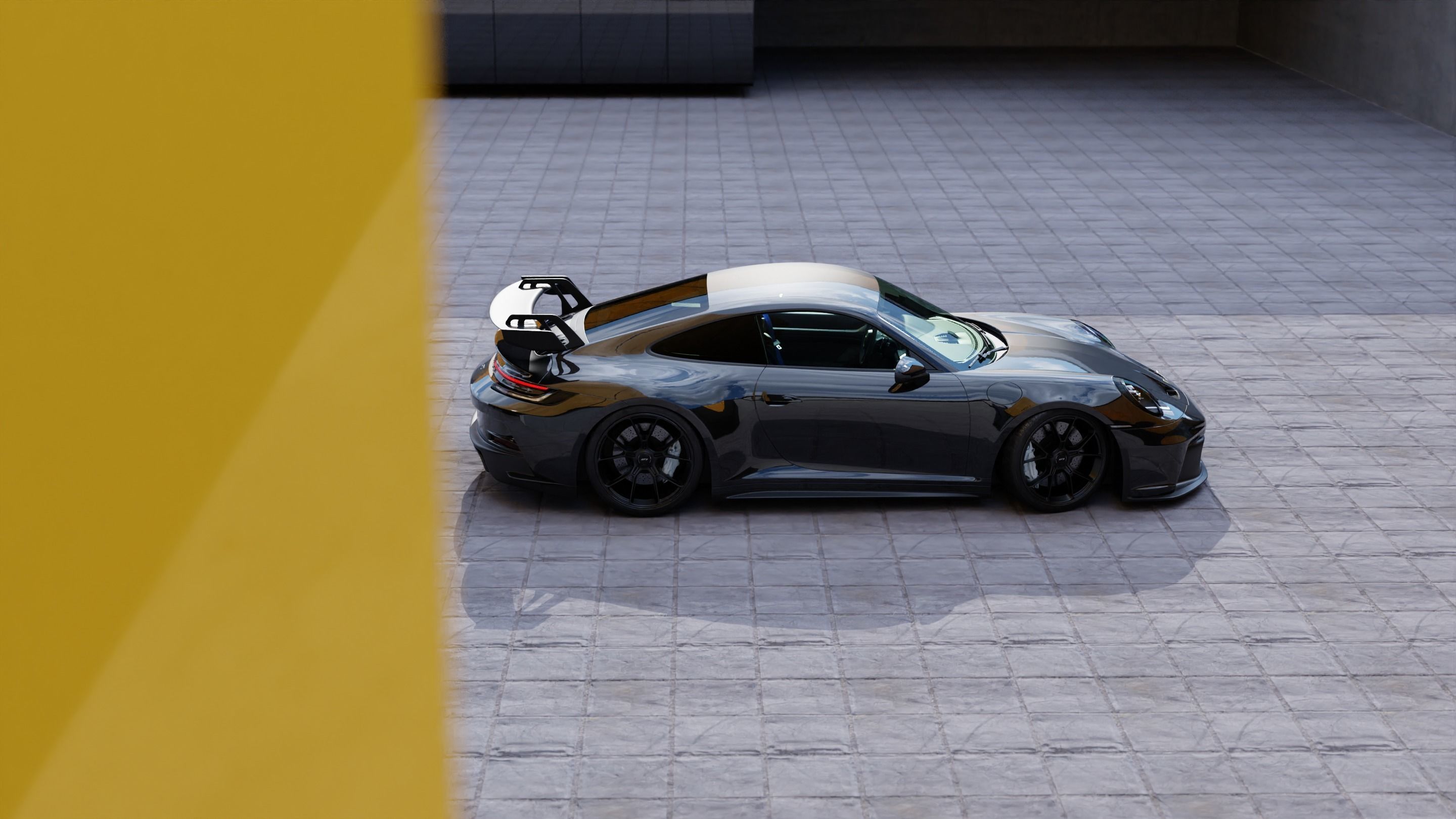 Automotive Render Scene 3D Blender File Textured  3D model_4