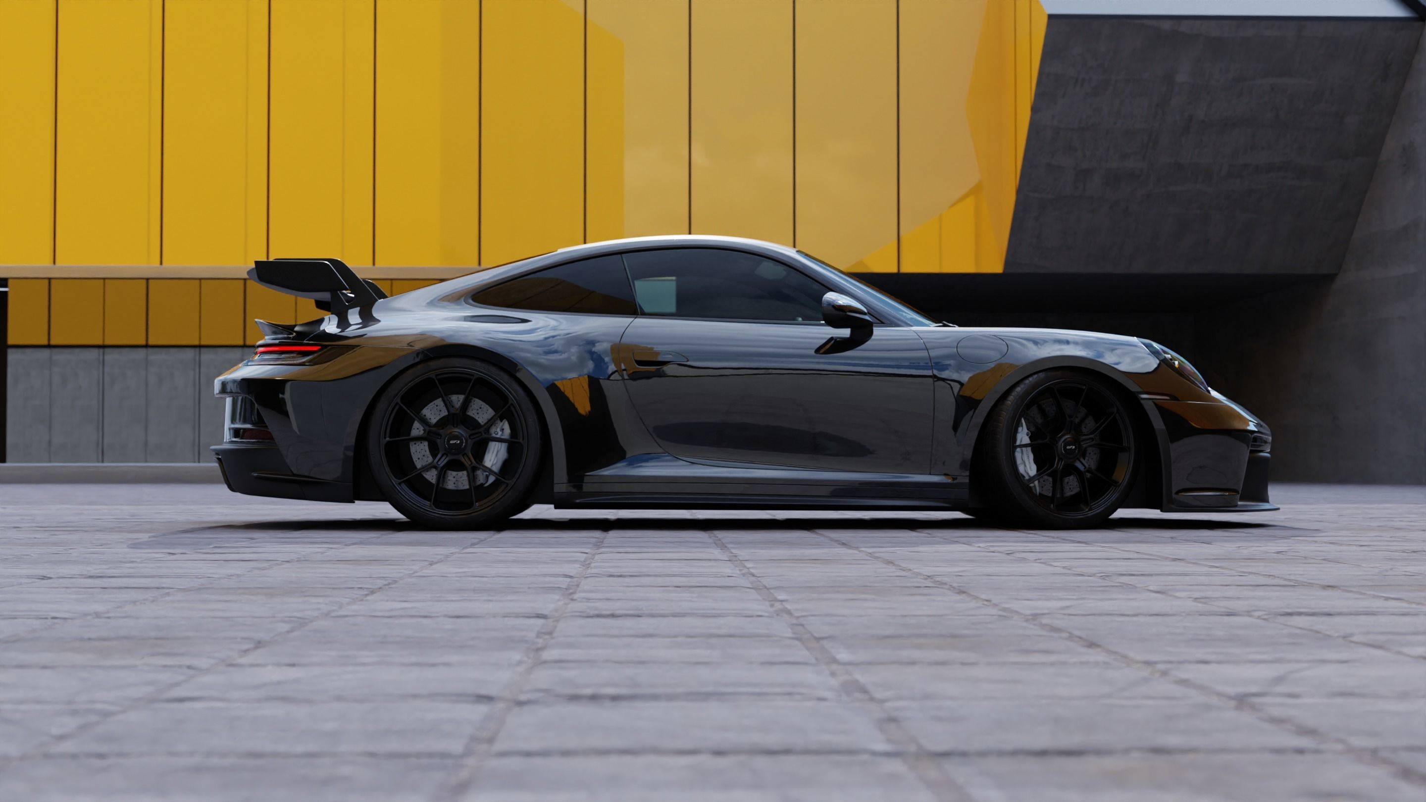 Automotive Render Scene 3D Blender File Textured  3D model_9