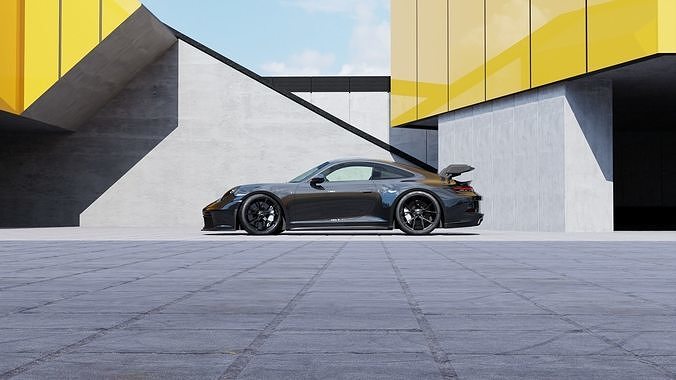 Automotive Render Scene 3D Blender File Textured  3D model 3