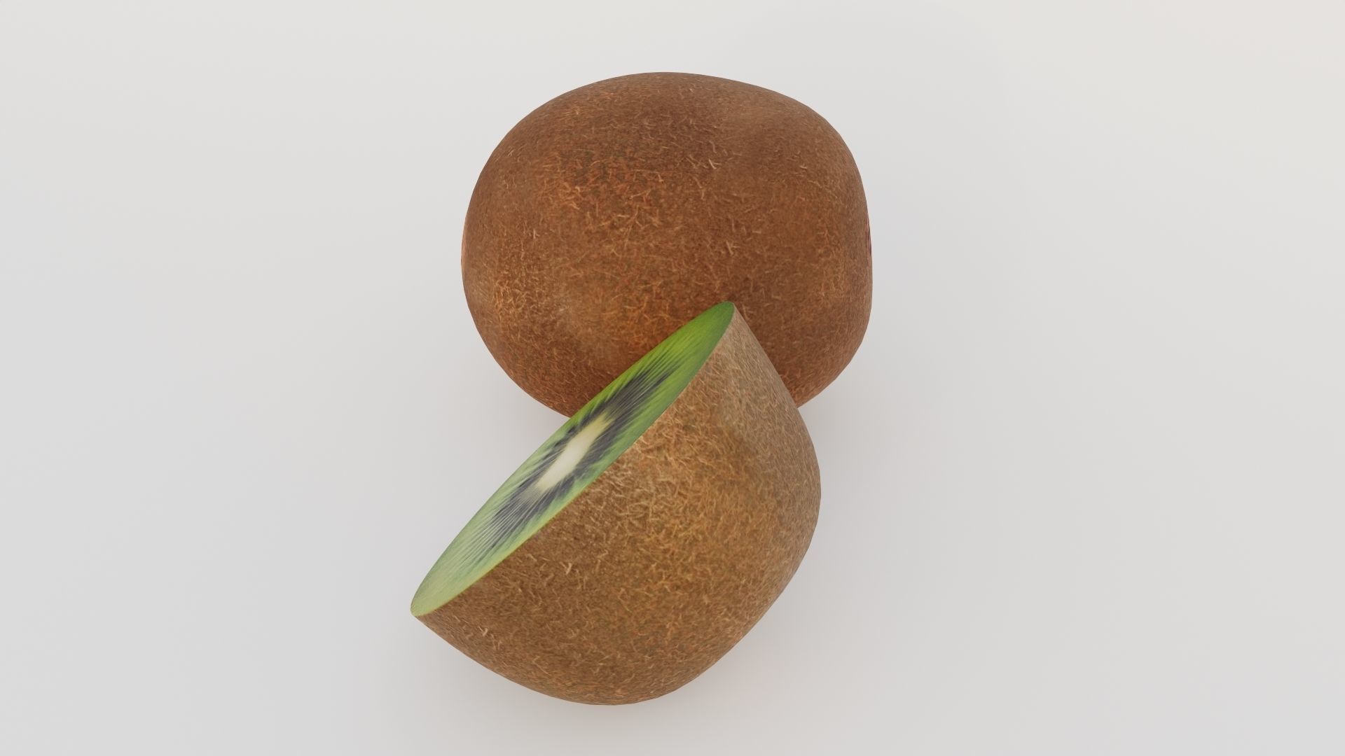 Realistic Kiwi Low-poly 3D model_1