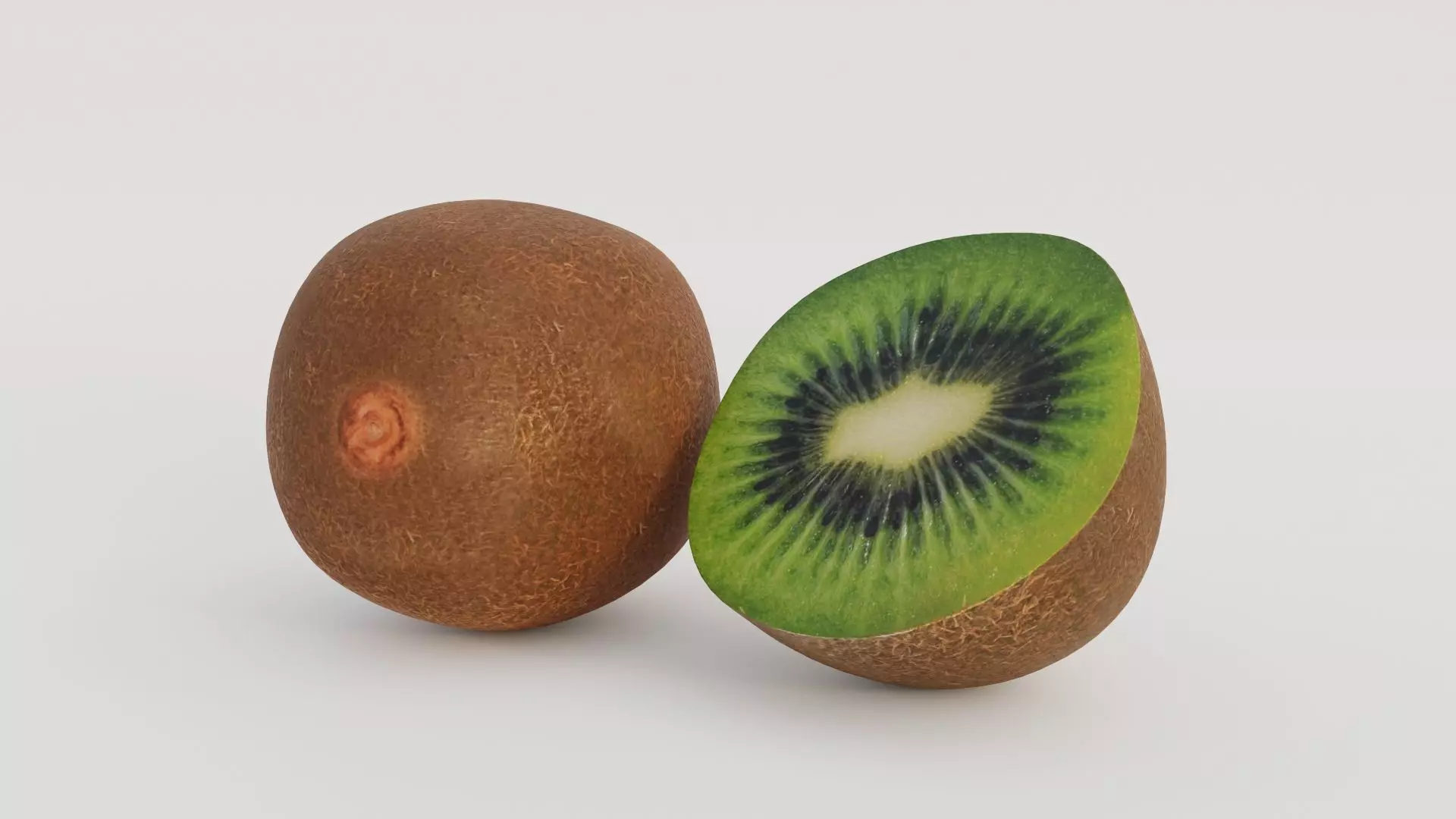 Realistic Kiwi Low-poly 3D model_0