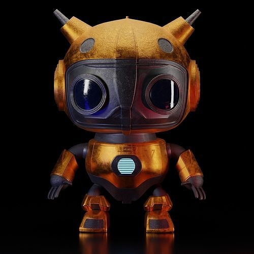 Cute robot 3D model
