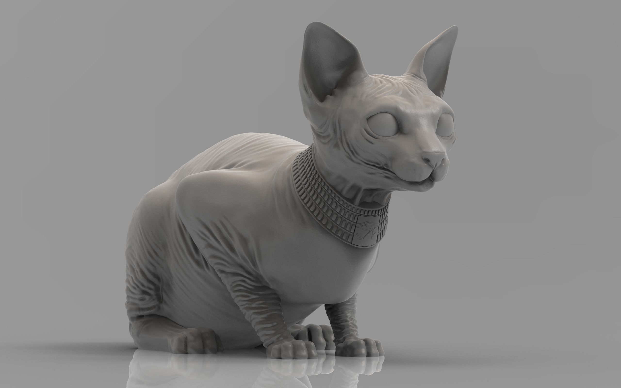 Sphynx Cat 3D print model_30