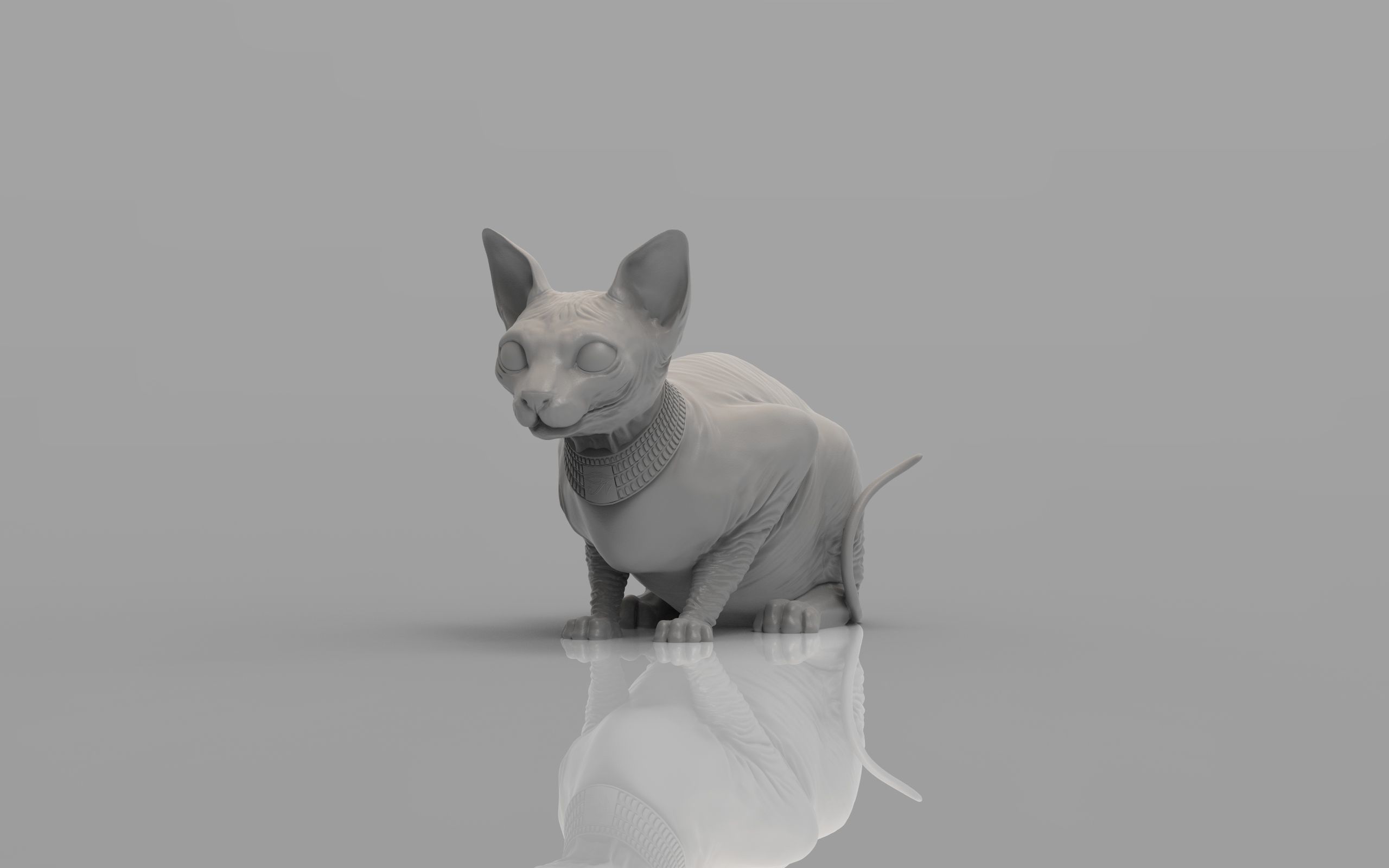Sphynx Cat 3D print model_16