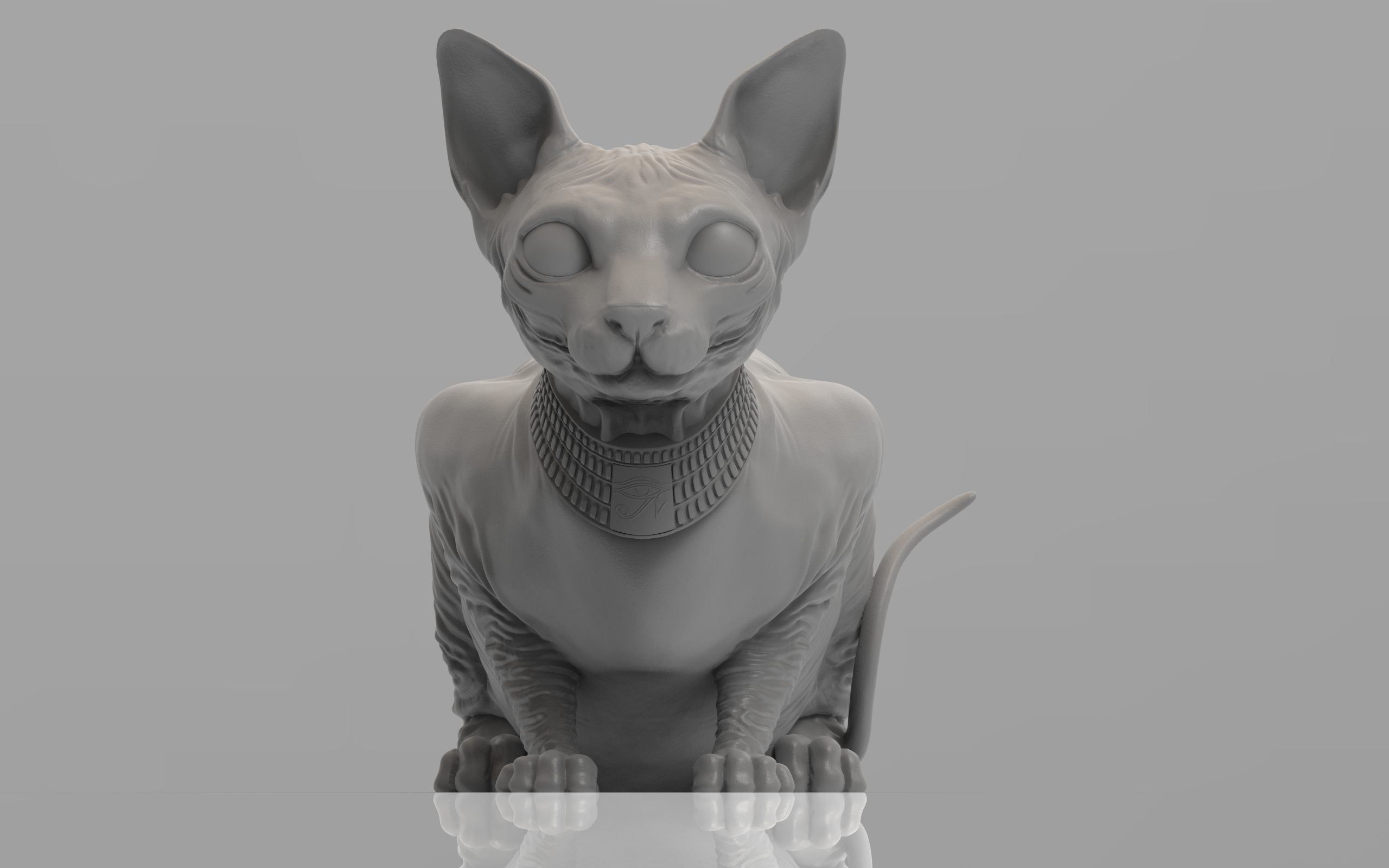 Sphynx Cat 3D print model_31
