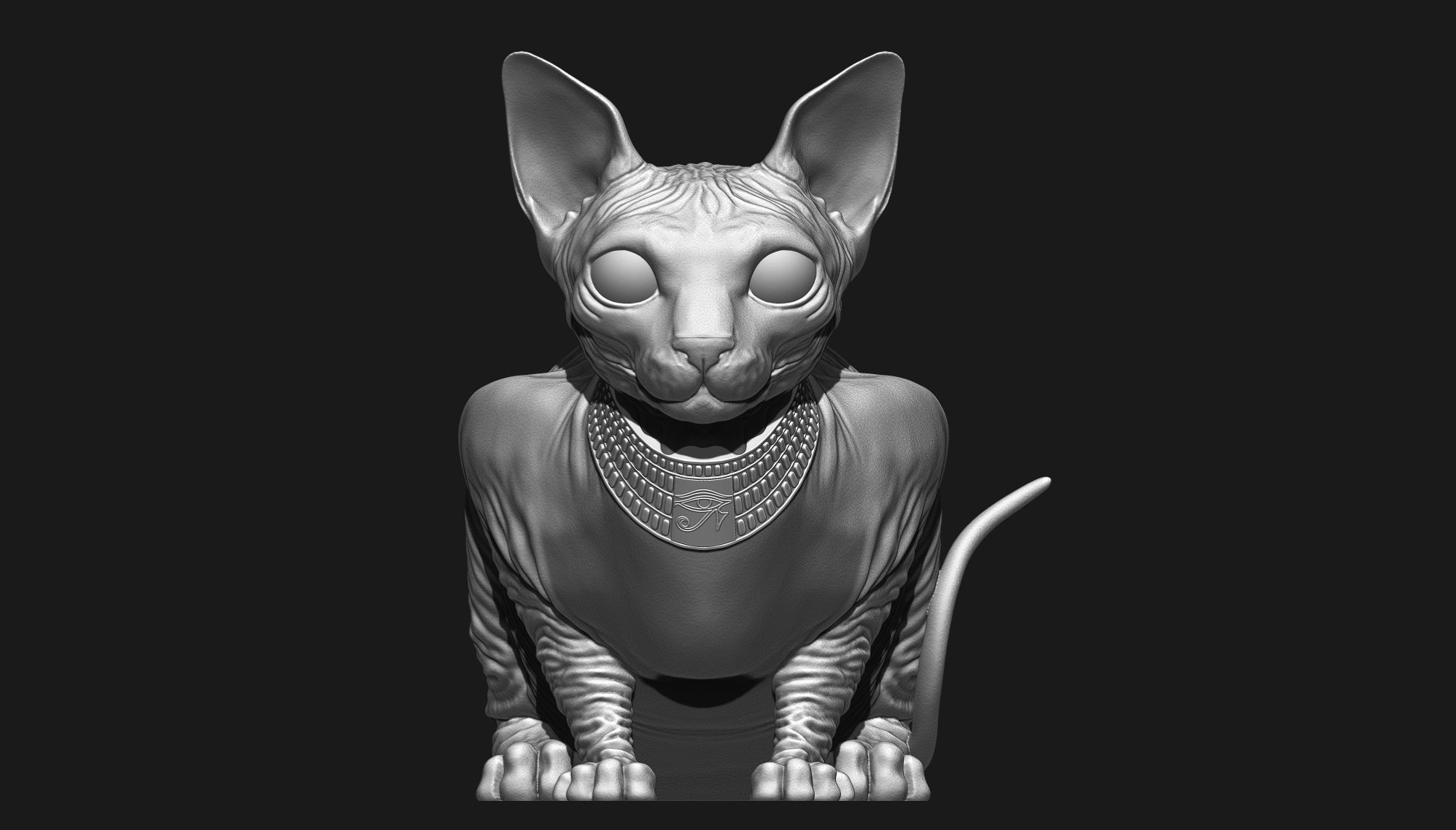 Sphynx Cat 3D print model_3