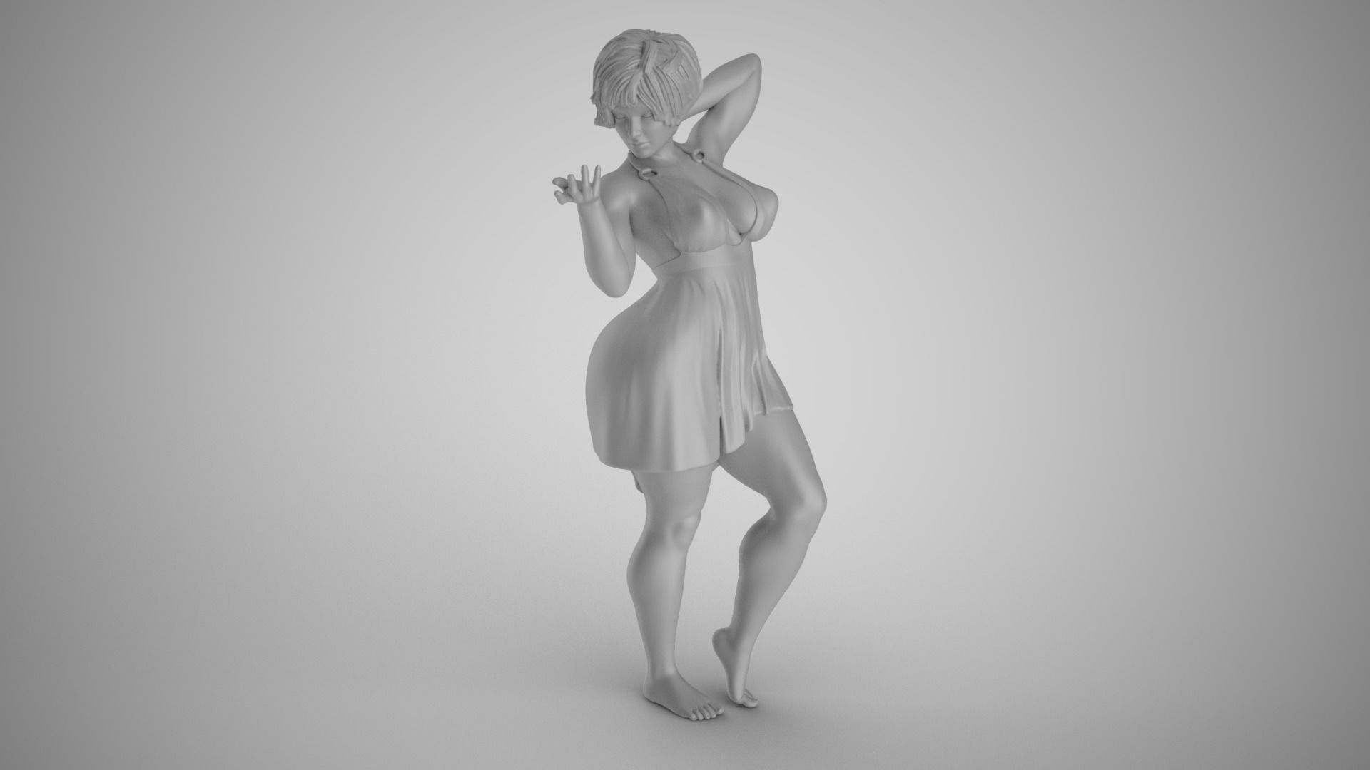 Shimmery Woman 3D print model_2
