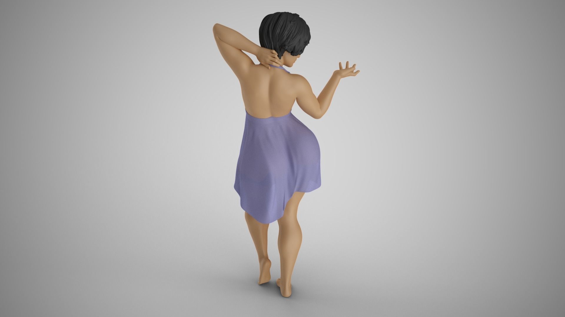 Shimmery Woman 3D print model_6