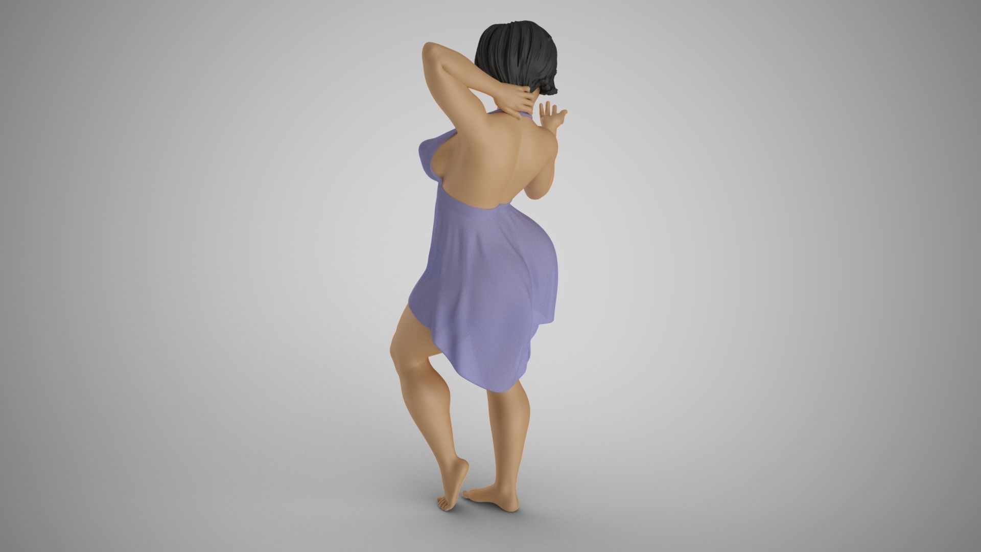 Shimmery Woman 3D print model_7