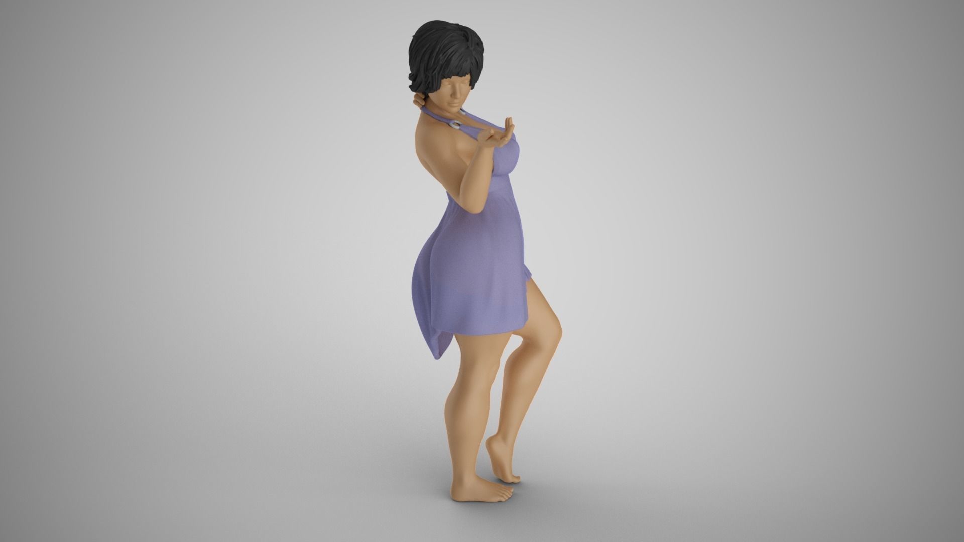 Shimmery Woman 3D print model_4