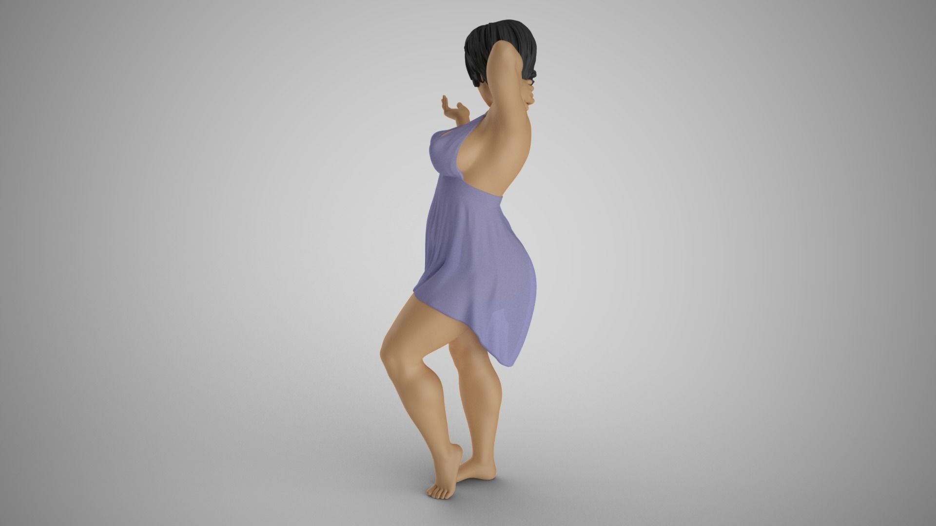 Shimmery Woman 3D print model_8