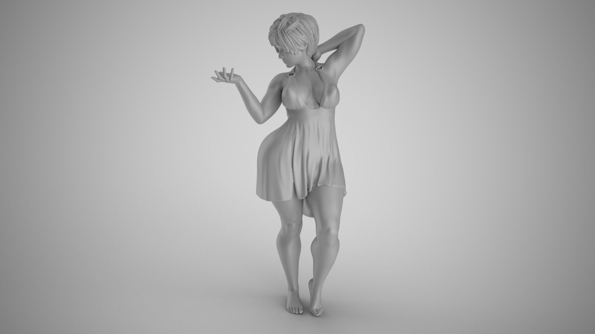 Shimmery Woman 3D print model_1