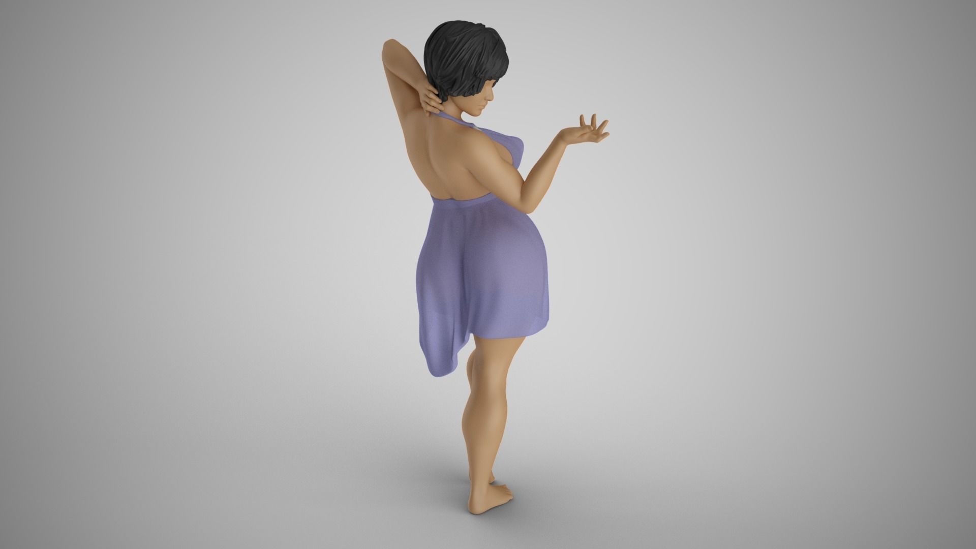 Shimmery Woman 3D print model_5