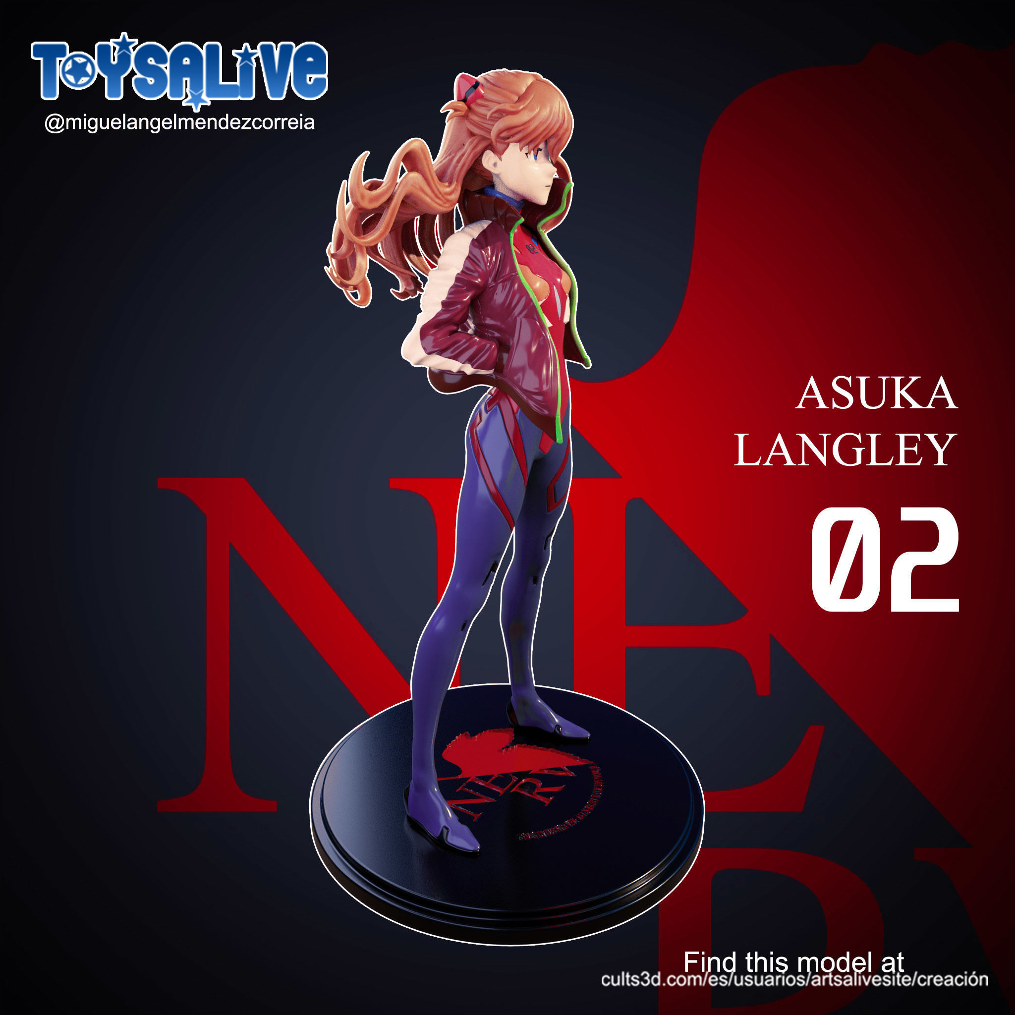 ASUKA LANGLEY 3D MODEL 3D print model_2