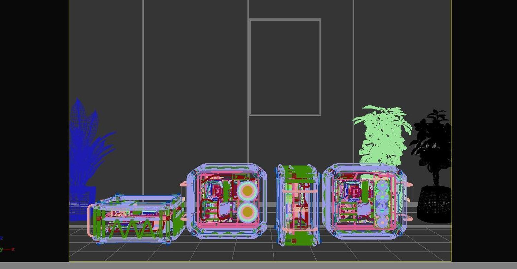 Computer Host Modern 3D model_6