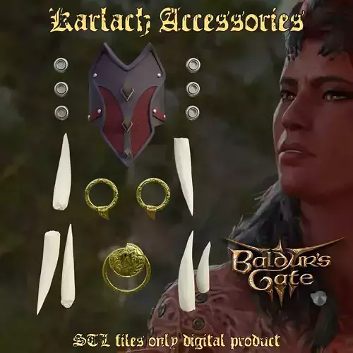 Karlach accessories set Baldurs Gate 3  3D print model