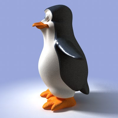 Cartoon Penguin 3D model_2