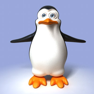 Cartoon Penguin 3D model_1